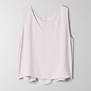 New! Aritza Babaton Gray Silk Tank Top